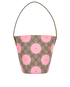 Printed GG Bucket Bag, &pound;350, Handbags, Beige, Canvas, Back view